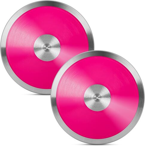 2 Pcs Sports Training Discus for School Track and Field, 1kg Nylon Discus with Steel Rim and Center, Men Women Discuses for Outdoor Practice Throwing in Kuwait