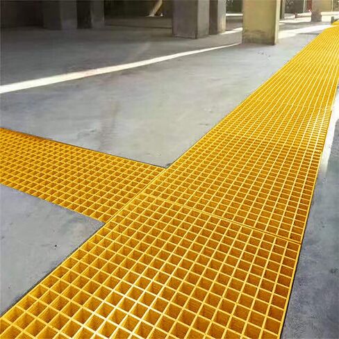 Agfabric 1x4ft Fiberglass Drain Grate 1''Thickness, Non-Slip Floors Cover, Rustless Indoor and Outdoor Drain Cover, Gray, 1pc in Saudi Arabia