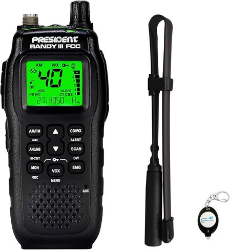 President Electronics Randy II FCC - First FCC Approved AM/FM Handheld CB Radio, Weather Radio, Portable CB Radio, Bundle with Speaker Microphone and Keychain in Saudi Arabia