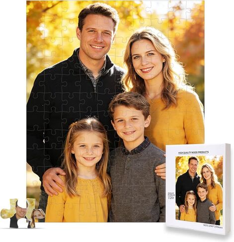 Custom Puzzle from Photo, Personalized Puzzle for Adults 120/200/300/500/1000 Pieces, Customized Jigsaw Puzzle Gift for Family, Wedding, Friend in Saudi Arabia
