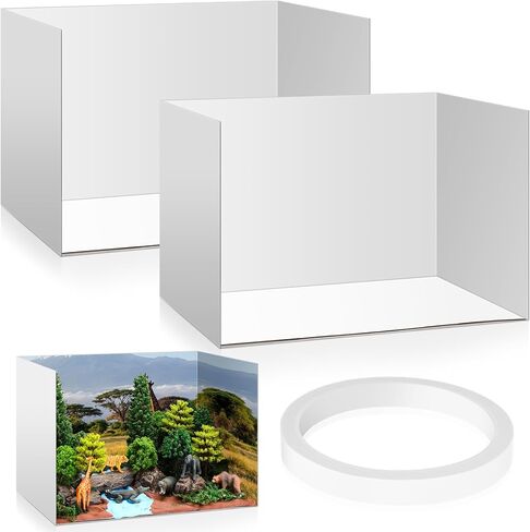 AceOrbit Diorama Kit, Extra Large Diorama Project Supplies Display Case, Cardboard Box Cardboard with Double Sided Tapes for DIY Crafts Toys, 16 x 13 x 8.3 Inch in Kuwait