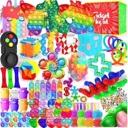 ألعاب Fidget ، 126 Pack Party Favors للأطفال 8-12 4-8 ، ألعاب الحسية بالتوحد التوحد التوحد ، ألعاب صندوق الكنز للفصول الدراسية ، حشوات التخزين ، غودي أكياس ، جوائز عيد ميلاد عيد الميلاد in Saudi Arabia