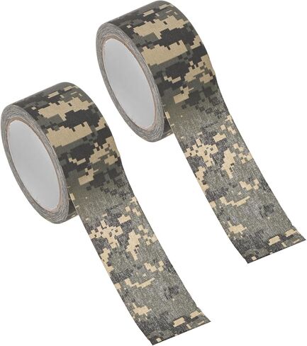 2.0in × 10.94yards شريط مموه يموه [2 لفة] - استخدام شريط كامو للاصق ذاتي الاستخدام المقاوم للارتداء للتخييم في الهواء الطلق - [غابة] شريط القطن السميك in Kuwait