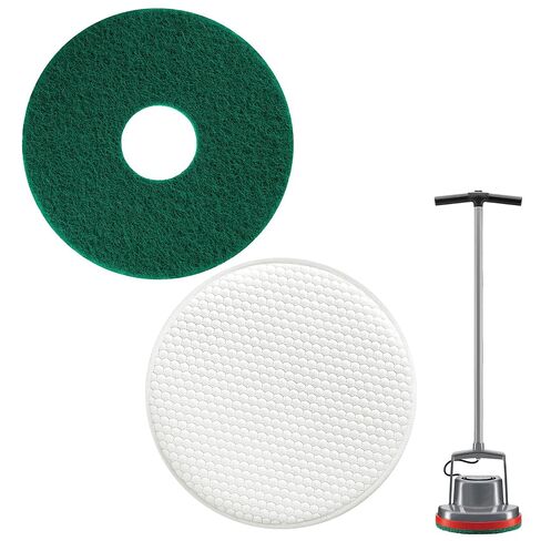 12" Floor Machine Pads Compatible with Oreck Commercial 550MC Orbiter Scrubber Machine, Microfiber Carpet Bonnet, Floor Buffer Pad for Deep Cleaning Tile(3 Pack,Stripper & Bonnet & Buffer) in Saudi Arabia