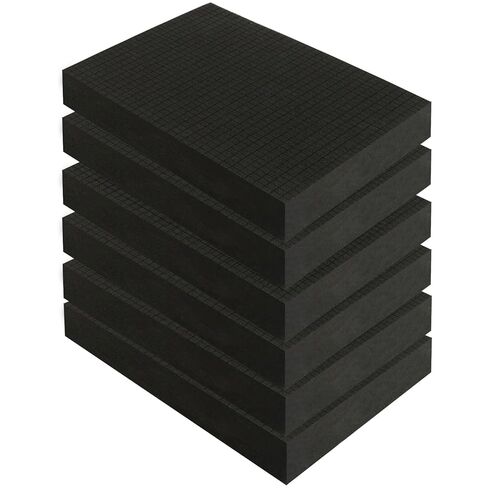 16x12x2in Precut Gun Case Foam Inserts 4Pack, High-Density Black Foam Padding Customizable Padding for Gun Parts, Toolboxes, Camera Bags & Precision Equipment Protection in Saudi Arabia