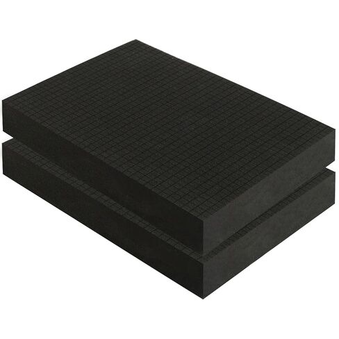 16x12x2in Precut Gun Case Foam Inserts 4Pack, High-Density Black Foam Padding Customizable Padding for Gun Parts, Toolboxes, Camera Bags & Precision Equipment Protection in Saudi Arabia