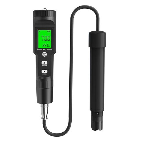 Dissolved Oxygen Meter with ATC, 0-40.00 mg/L Measurement Range, DO Meter with Electrode Filling Fluid and Anaerobic Water Calibration Powder (No Backlight) in Kuwait
