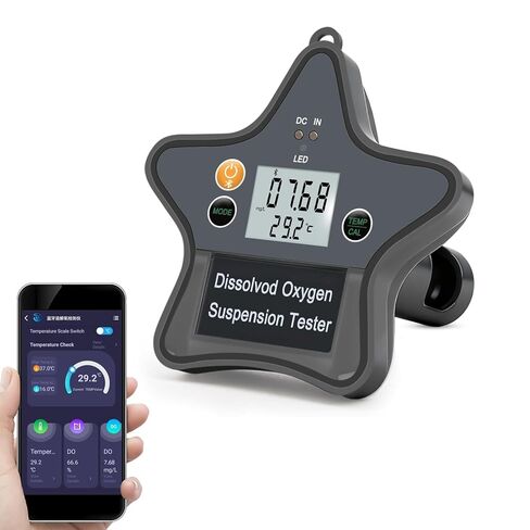 Dissolved Oxygen Meter with ATC, 0-40.00 mg/L Measurement Range, DO Meter with Electrode Filling Fluid and Anaerobic Water Calibration Powder (No Backlight) in Kuwait