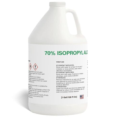 Isopropyl Alcohol 70% | High Purity Multipurpose Cleaner and Solvent - Home, Labs, Commercial Use | 1 Gallon | USP Grade in Saudi Arabia
