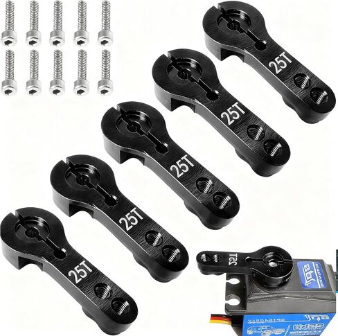 TRX4 Servo Arms 25T Aluminum 7Pcs Servo Horn M3 Threads Steering Arms Dual Clamping for Futaba Savox Power HD 1/8 1/10 1/12 Traxxas ARRMA HSP RC Car Truck Buggy Drift Crawler Drone in Saudi Arabia