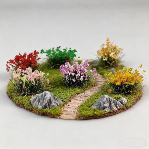 90 Pcs Static Grass Clusters, Mini Colorful Flower Sets for DIY Model Railway Scenery Train Landscape & War Game Terrain Layouts in Saudi Arabia