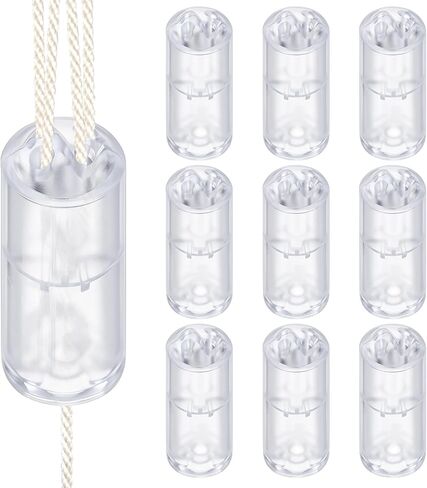 Pangda 10 Pcs Breakaway Cord Condensers White Anti Strangulation Design Window Blinds Pull Cord Safety Baby Proof Compatible with All Horizontal Blinds for Households with Young Kids and Small Pets in Saudi Arabia