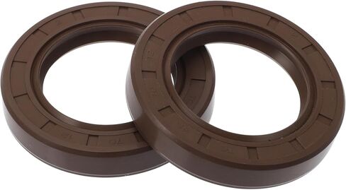 Universal Oil Seal TC Double Lip W Steel Spring Seal Ring Rotary Shaft Seal 30x44x7mm High Pressure FKM Rubber Brown 2 Pcs in Kuwait