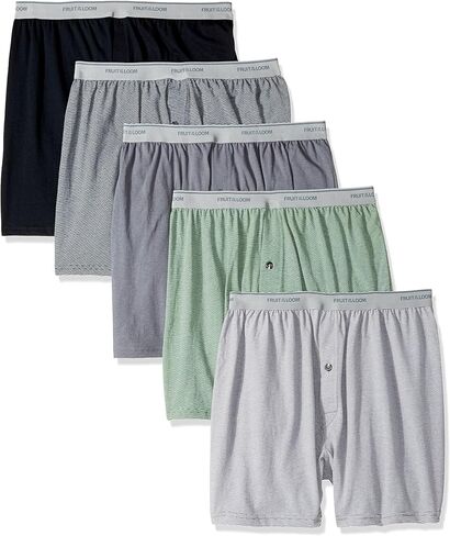 5pk Knit Boxers - Soft Stretch - Assorted Colors, 2XL in Saudi Arabia