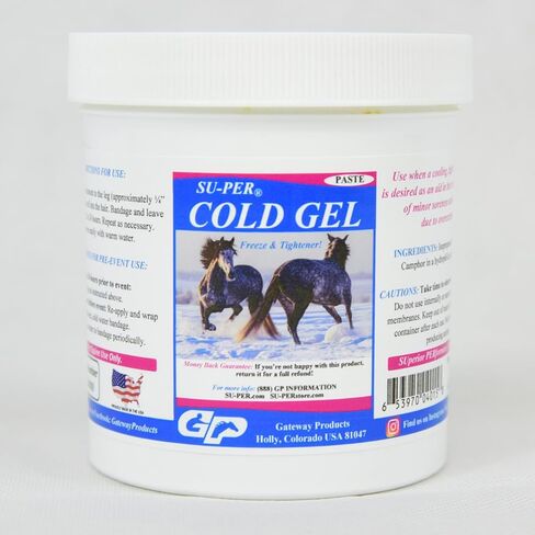 SU-PER Cold Gel for Horses - Equine Cooling Liniment Leg Freeze & Tightener - Relieves Minor Soreness and Stiffness - 1 Pint, (2 Pack) in Saudi Arabia