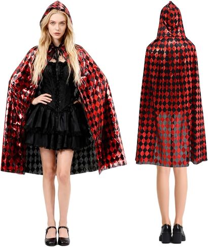 Gothic Feather Cloak Evil Queen Feather Collar Witch Halloween Costume Cosplay Robe in Kuwait