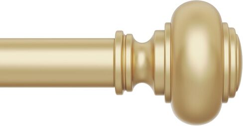 Wood Curtain Rods for Windows 48 to 84 Inch, Boho Vintage Decorative 1 Inch Diameter Wooden Curtain Rod, Adjustable Heavy Duty Rustic Farmhouse Drapery Pole with Imitation Wood Grain Finials in Kuwait