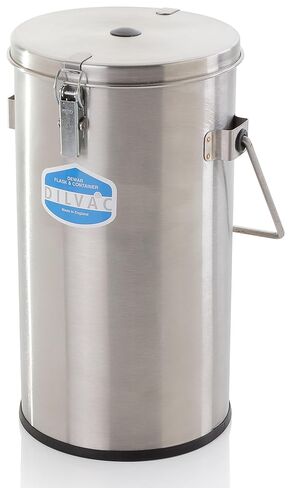 Scilogex واسعة الفم dilvac الفولاذ المقاوم للصدأ الفولاذ المقاوم للصدأ قارورة ديوار للنيتروجين السائل ، والغازات السائلة ، والثلج الجاف ، مع اللامسع والغطاء في تنفيس | 1 لتر in Kuwait