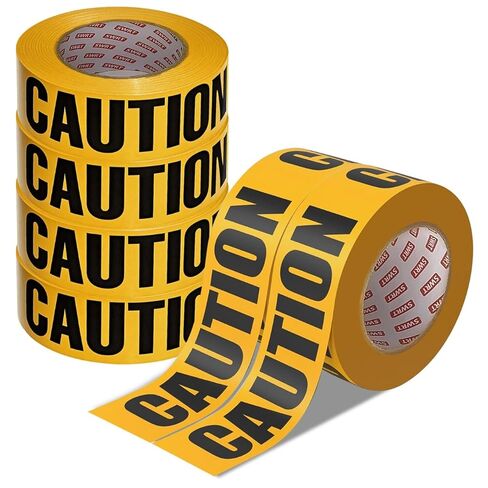 SWRT 1 Roll Premium Yellow Caution Tape for Maximum Readability, 3 Inch x 1000FT Bright Hazard Tape with Bold Black Text for Halloween Decor, Organge Construction Tape for Extremely Dangerous Area in Saudi Arabia