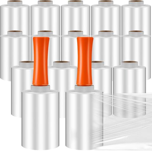 Jutom 8 PCS Clear Stretch Wrap Roll Wrand for Moving مع مقابض 2 × 1000 قدم التشبث بتعبئة والتغليف تنكمش مستلزمات الشحن الذات in Saudi Arabia