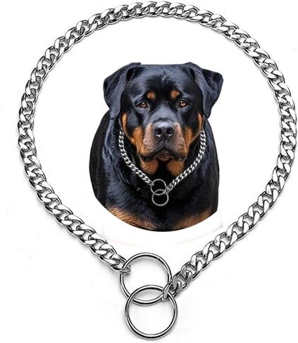 Martingale Chock Dog Chain Collars, Metal Slip Link Training Heavy Duty Dog Collar Puppy Collars in Saudi Arabia