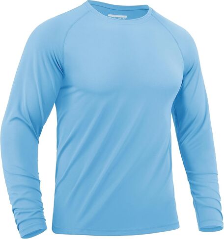 MAGCOMSEN Men's Long Sleeve Sun Protection Shirts UPF 50+ SPF UV Quick Dry Swim Shirt Lightweight Fishing Running Rash Guard in Saudi Arabia