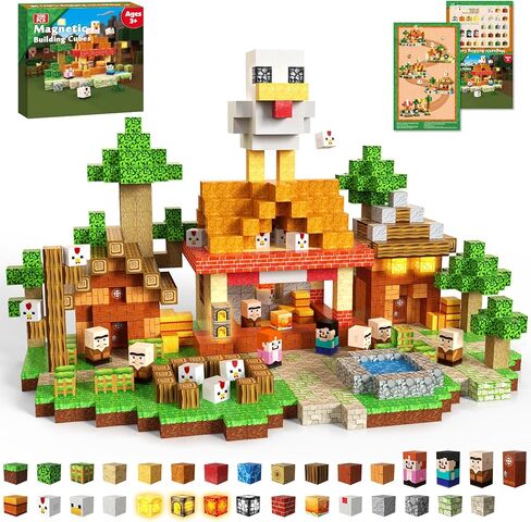 300PCS Magnetic Blocks - Magnetic Building Blocks, Stacking Magnet Cubes Toys, STEM Montessori Sensory Game Toys for Kids Boys and Girls Ages 3 4 5 6 7 8 Birthday Gifts in Saudi Arabia