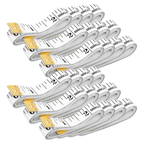 24 pcs Soft Tape Measure, Measuring Tape with Dual Graduations of 60 inches/150 cm, 6 Colors, for Tailoring Fabric Body Measurements in Kuwait