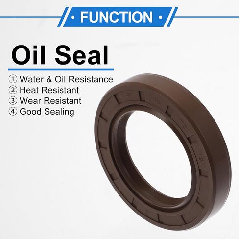 ختم الزيت العالمي TC شفة مزدوجة W الصلب الختم الختم ختم دوار عمود دوار 20 × 330 × 7 ملم الضغط العالي FKM Rubber Brown 2 PCS in Kuwait