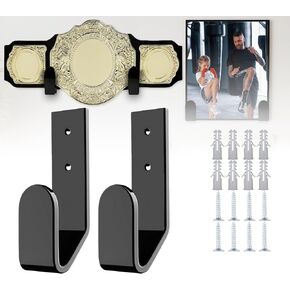 4Pcs Wrestling Championship Belt Wall Mount Display Case, Perfect WWE Belt Hanger for Adults & Kids, Durable & Easy to Install Title Belts Organizer Holder for Wall in Kuwait