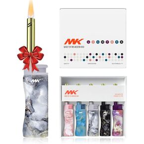 MK Lighter Collector's Edition Candle-Candle-Multipurpose Jet Flame Butane مع عصا طويلة للاستخدام الداخلي والخارجي الأزواج Family Family (Harvest-5pc) in Kuwait
