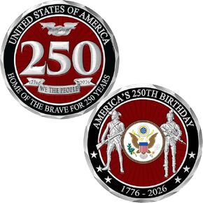 USMC 250th Marine Corps Birthday Challenge Coin – 2 Inch Commemorative Coin – United States Marine Corps 1775-2025 Anniversary – Limited Edition Marines Coin Gift in Kuwait