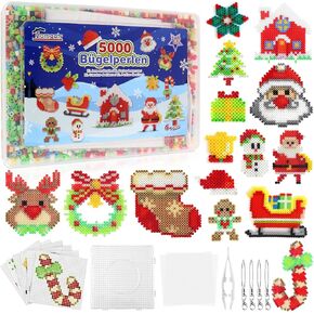 Homgaty 10mm حبات الصمامات الكبيرة Kit 1000 PCS XL ، 10 ألوان أنماط فنون المدرسة المنزلية والحرف اليدوية للأطفال الذين تتراوح أعمارهم in Kuwait