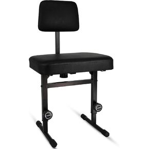 5 CORE Piano Bench 3 Inch Padded Cushioned Stool w Backrest Heavy Duty Musician Chair Height Adjustable Keyboard Seat w Nonslip Rubber Feet Pink - PNB B-Rest PNK in Kuwait