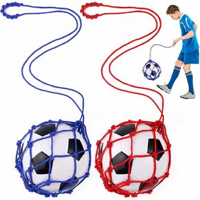 Tobwolf 2PCS Soccer Ball Kick Trainer ، كرة القدم العودة للشباب للشباب البالغين يتناسبون مع حجم الكرة 3 ، 4 ، 5 ركلة رمي التدريب حزام الخصر القابل للتعديل ، وركلة كرة القدم مدرب تدريب منفرد in Kuwait