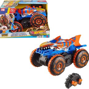 Hot Wheels Monster Trucks Trucks Ademote Toy ، متسلق Shark RC على نطاق واسع مع 3 أوضاع من السباق والتسلق والتقزم in Kuwait