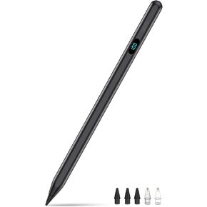 قلم رصاص iPad مع مغناطيسي و 5 نصائح إضافية ، شحن USB-C أسرع ، قلم القلم المتوافق مع iPad 6-11th/A16 ، الهواء M3/M2/3-5 ، Pro M4/11/12.9/13inch ، Mini 5-7th/A17Pro (أبيض) in Kuwait