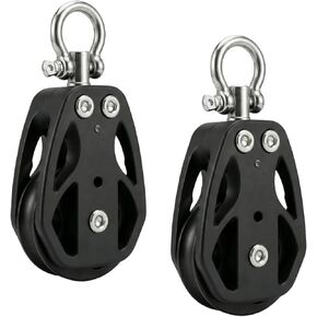 50mm Single Swivel Sailing Block - Heavy-Duty Marine Pulley, 3100 lbs (1406 kg) WLL, Fits 7/16" (12mm) Line, Compact Design for Industrial & Sailing Use,Sailing hardware-HL001 in Kuwait