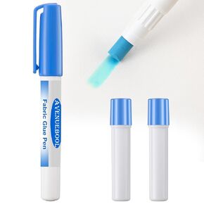 2 قلم غراء من القماش مع 4 إعادة الملء ، والخياطة القابلة للغسل للخياطة اللاصقة ، عصا غراء زرقاء مؤقت للورق الإنجليزي ، خياطة اللحف ، خياطة المرقاء in Kuwait