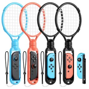 [𝗦𝘄𝗶𝘁𝗰𝗵 𝟮/𝟭 𝗖𝗼𝗺𝗽𝗮𝘁𝗶𝗯𝗹𝗲] مضارب التنس لـ Nintendo Switch 2 Joy-Con (2025) ، ملحقات لعبة Meneea 2 Pack لـ Mario Tennis Aces ، حامل قبضة المقبض لـ Switch 2/Switch 1 Controller Suport لعبة تنس أخرى لـ NS2 (الأزرق/البرتقالي) in Kuwait