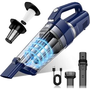 AHNR Handheld Vacuum Cordless, 16000PA Powerful Suction Hand Held Vacuum Dust Busters Cordless Rechargeable with LED Light & 2 HEPA Filters, Portable Car Vacuum Cleaner High Power for Car Home Office in Kuwait