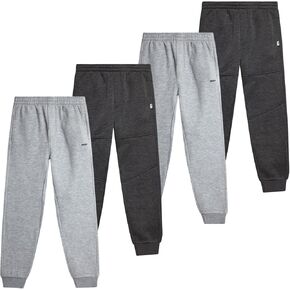 DKNY Boys Sweatpants - 4 Pack Soft Performance Fleece Boys Joggers Athletic Pants with Elastic Waist for Toddlers and Kids in Saudi Arabia