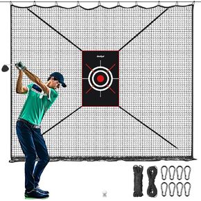 Netting Golf Netting 7ft و 10 أقدام و 15 قدمًا و 20 قدمًا من ممارسة الجولف للمرآب ، وشبكة الحاجز الرياضي ، و Nylon Sport Netting Golf Hitting Net للبيسبول ، والهوكي ، وكرة القدم ، وشبكة كرة التنس DIY للفناء الخلفي الفناء الخلفي in Kuwait