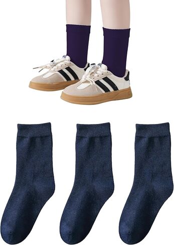 Marchare Girls Seamless Crew Socks School Schoy Scheld Socks Goot Mostomar in Saudi Arabia