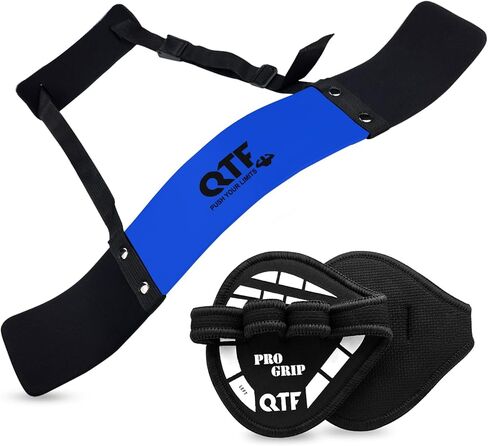 QTF Fitness Arm Blaster Biceps Triceps, Heavy Duty Aluminum, Soft Thick Neck Padding & Adjustable Straps Big Arms Building Weight Lifting with Non-Slip Shark pad in Kuwait