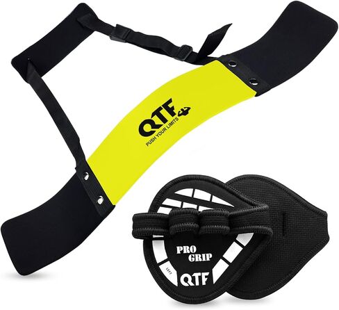 QTF Fitness Arm Blaster Biceps Triceps, Heavy Duty Aluminum, Soft Thick Neck Padding & Adjustable Straps Big Arms Building Weight Lifting with Non-Slip Shark pad in Kuwait