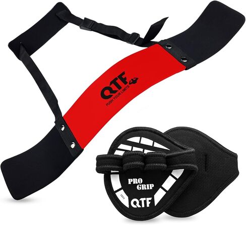 QTF Fitness Arm Blaster Biceps Triceps, Heavy Duty Aluminum, Soft Thick Neck Padding & Adjustable Straps Big Arms Building Weight Lifting with Non-Slip Shark pad in Kuwait