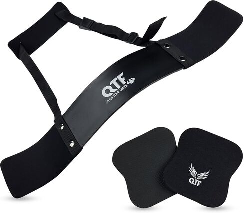 QTF Fitness Arm Blaster Biceps Triceps, Heavy Duty Aluminum, Soft Thick Neck Padding & Adjustable Straps Big Arms Building Weight Lifting with Non-Slip Shark pad in Kuwait