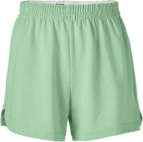 Soffe Girls' Authentic Cheer Shorts – Soft Cotton Blend Gym Shorts for Cheerleading, Dance, Running, Fitness, & Casual Wear – Elastic Waistband, Vibrant Colors, Durable & Easy Care Cardinal in Saudi Arabia