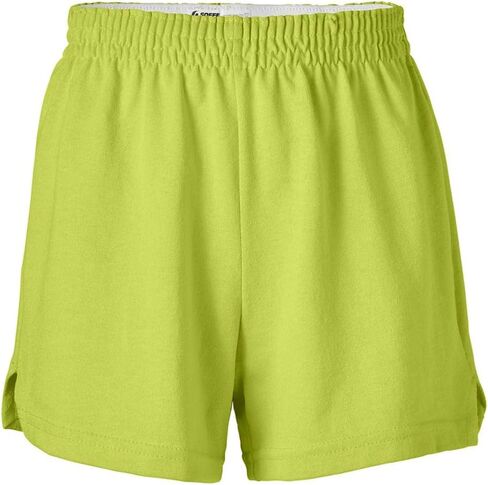 Soffe Girls' Authentic Cheer Shorts – Soft Cotton Blend Gym Shorts for Cheerleading, Dance, Running, Fitness, & Casual Wear – Elastic Waistband, Vibrant Colors, Durable & Easy Care Cardinal in Saudi Arabia
